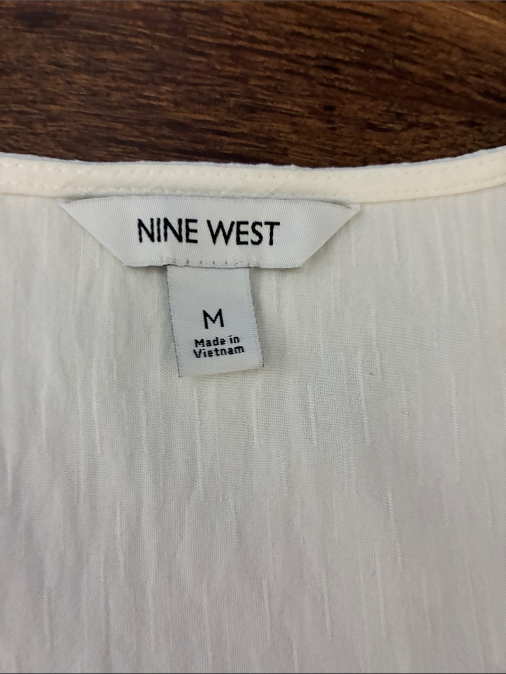 Nine West Cream Surplice Short Sleeve Top - Picture 6 of 8